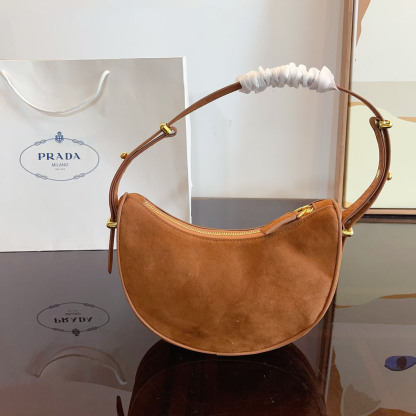 Arqué suede leather shoulder bag