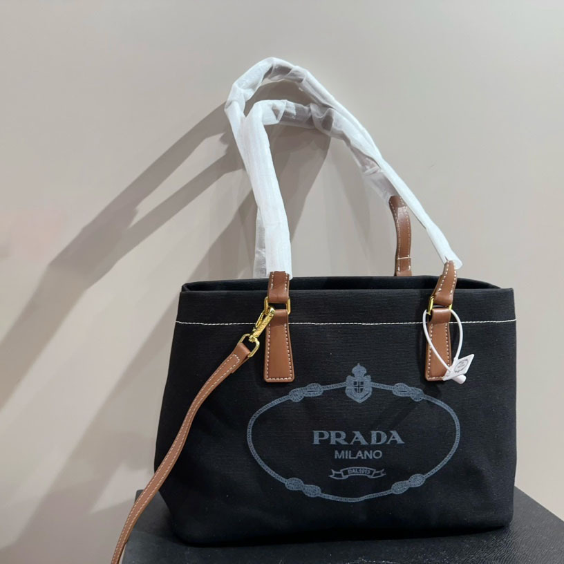 *logo-print canvas tote bag