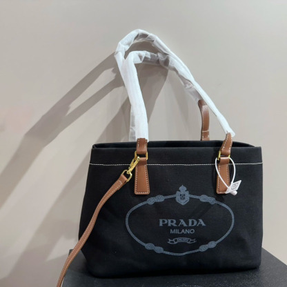 *logo-print canvas tote bag