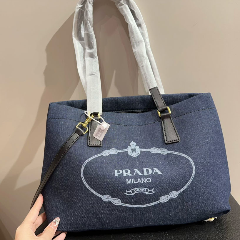 *logo-print canvas tote bag