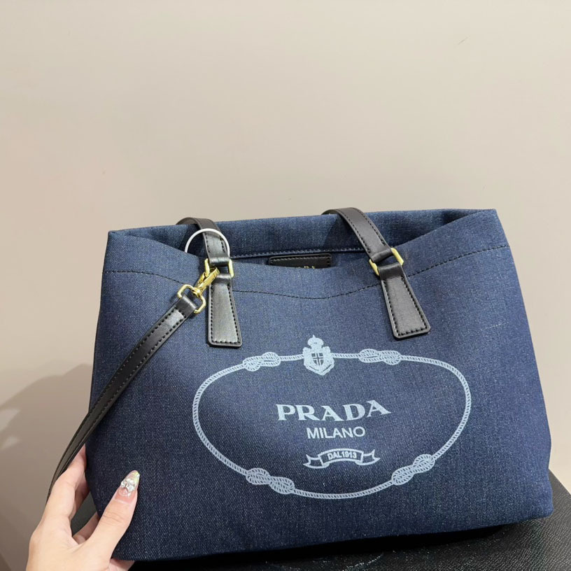 *logo-print canvas tote bag