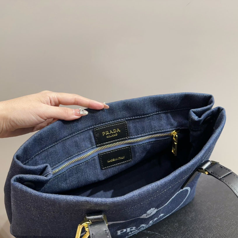 *logo-print canvas tote bag