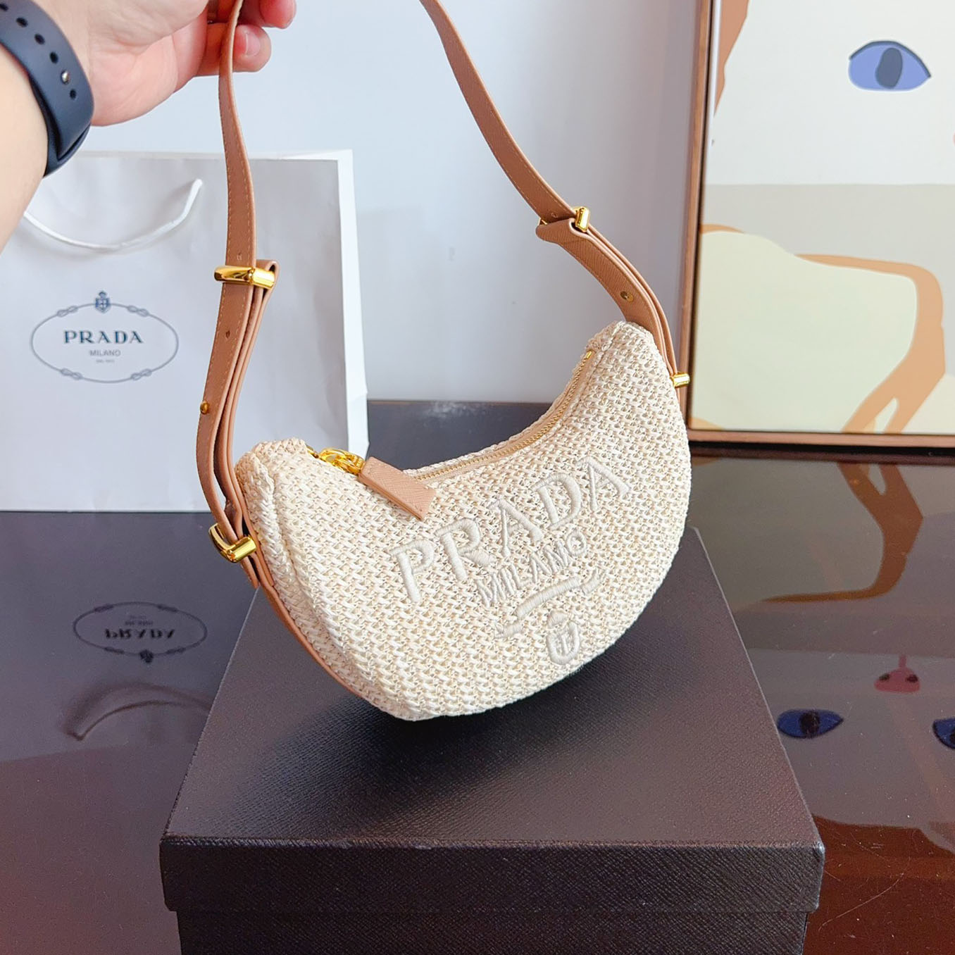 *Arqué crochet shoulder bag