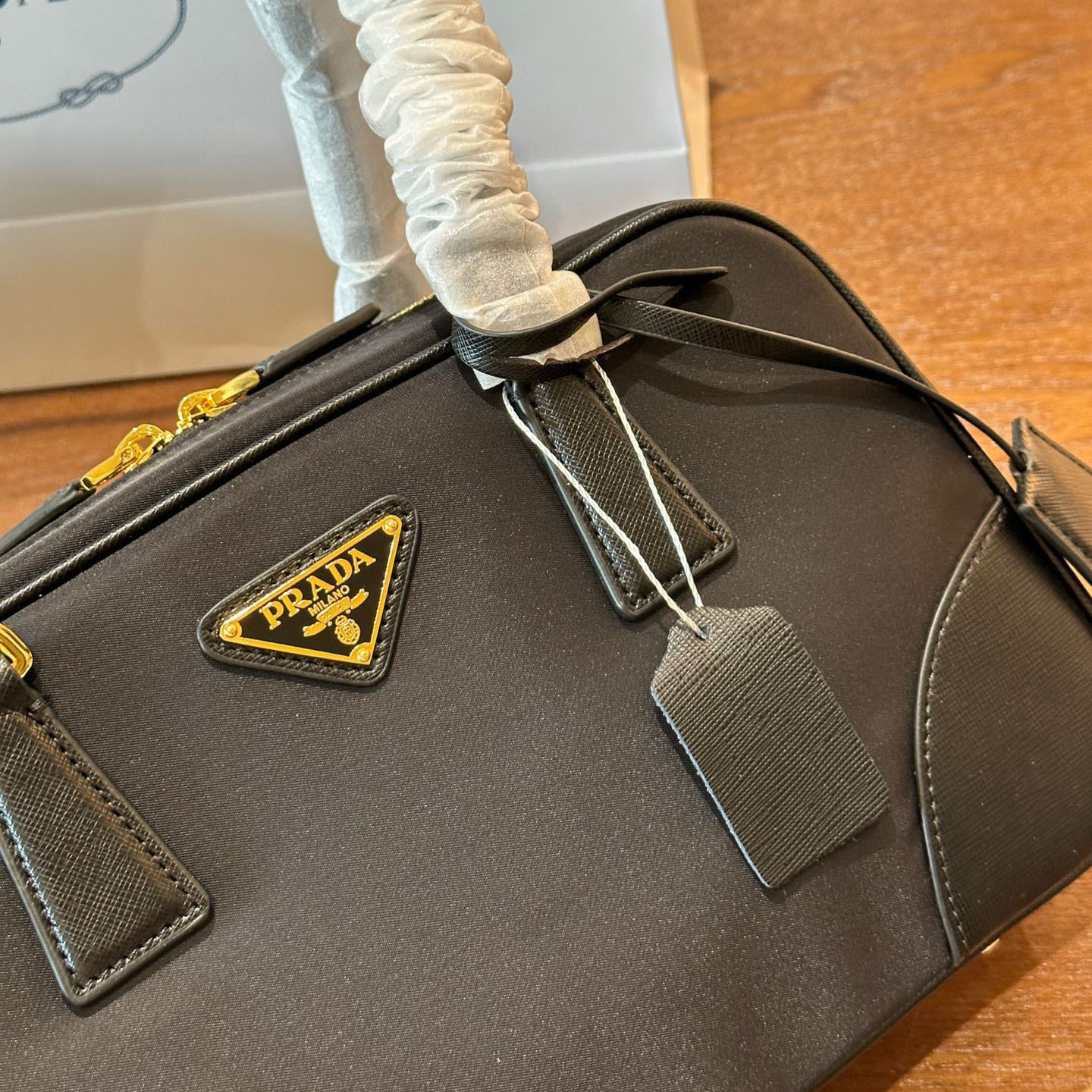 *Re-Edition 1978 medium Re-Nylon and Saffiano leather two-handle bag