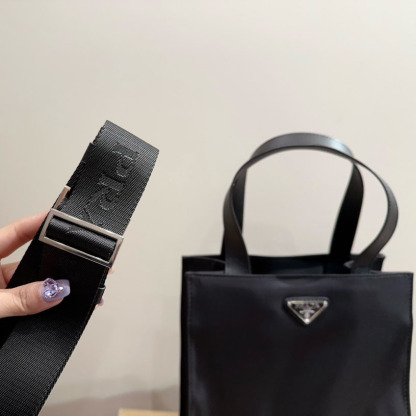 Hand Bag Nylon Black