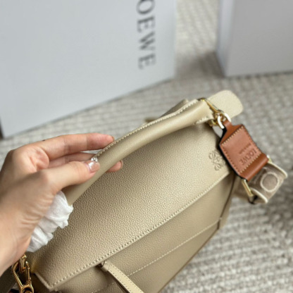 Puzzle bag in soft grained calfskin