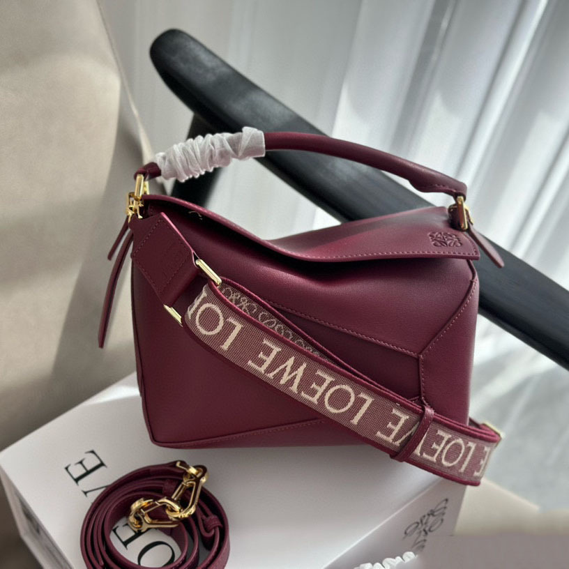 Puzzle bag in soft grained calfskin