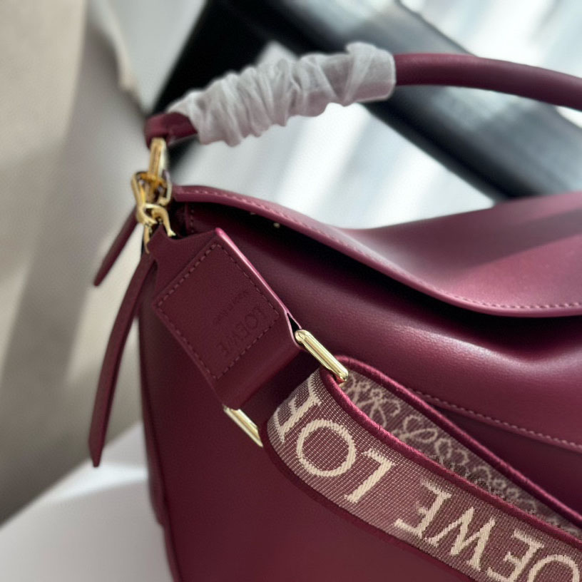 Puzzle bag in soft grained calfskin