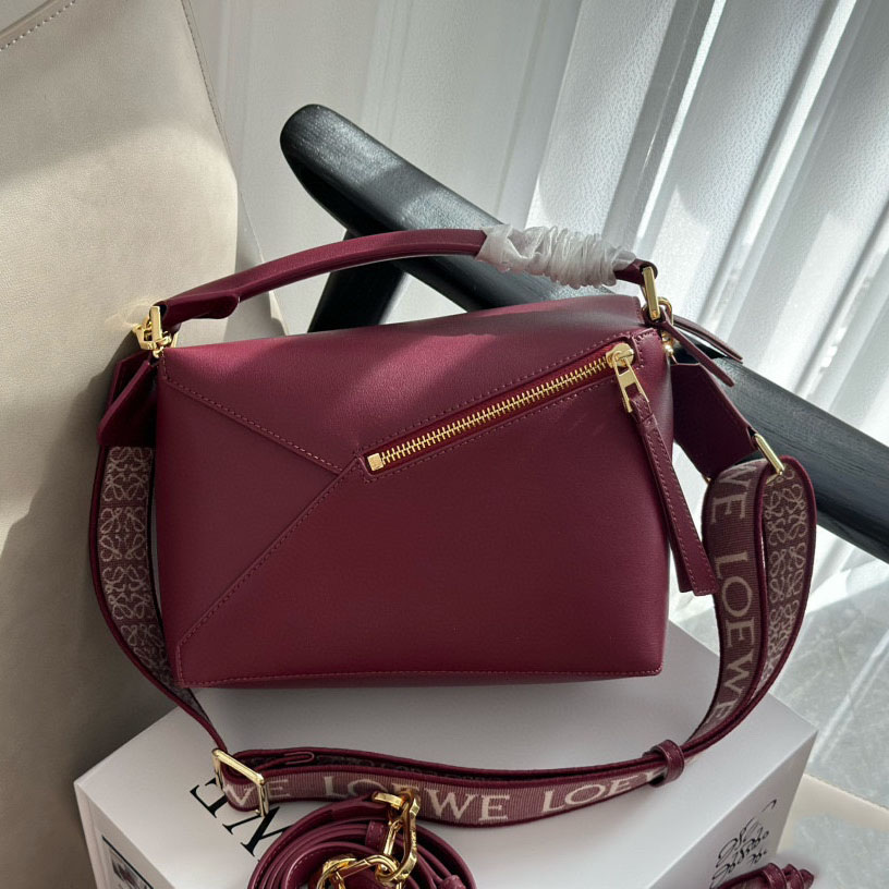 Puzzle bag in soft grained calfskin