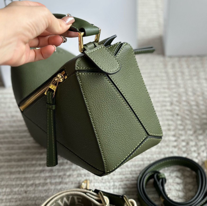 Puzzle bag in soft grained calfskin