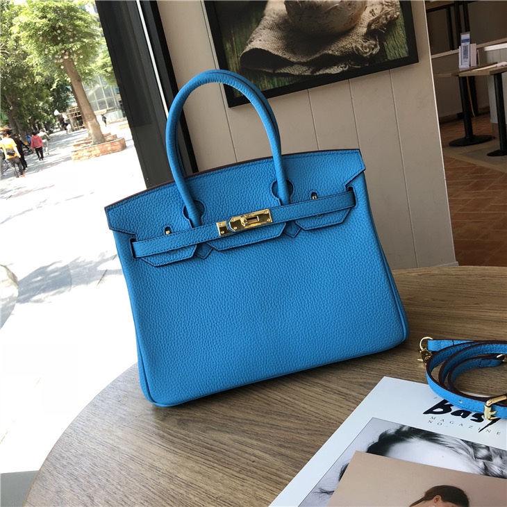 Herthtmes Togo Birkin 25/30/35 Blue Bag