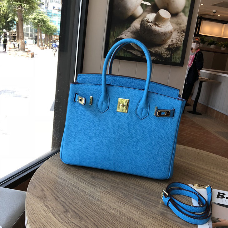 Herthtmes Togo Birkin 25/30/35 Blue Bag