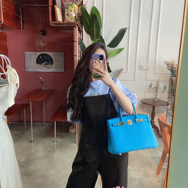 Herthtmes Togo Birkin 25/30/35 Blue Bag