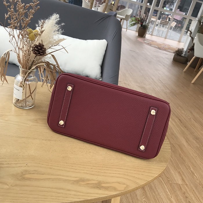 Herthtmes Togo Birkin 25/30/35 Deep Red Bag