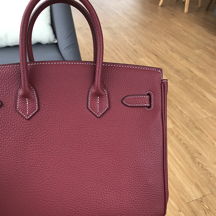 Herthtmes Togo Birkin 25/30/35 Deep Red Bag