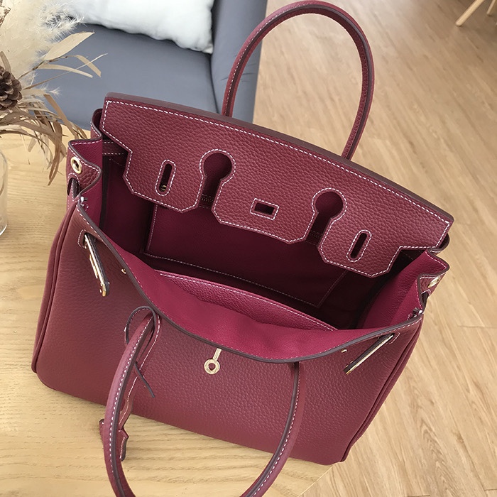 Herthtmes Togo Birkin 25/30/35 Deep Red Bag