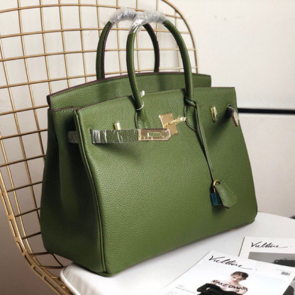 Herthtmes Togo Birkin 25/30/35 Bottle Green Bag