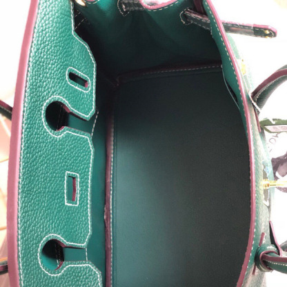 Herthtmes Togo Birkin 25/30/35 Bottle Dark Green Bag