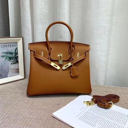 Herthtmes Togo Birkin 20/25/30/35 Bottle Brown Bag