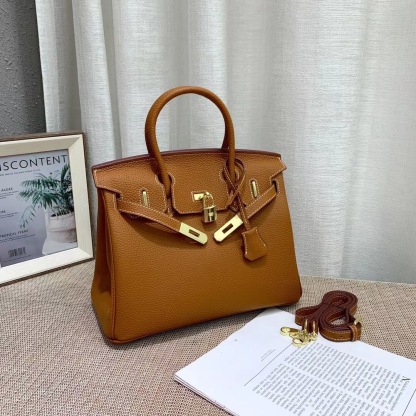Herthtmes Togo Birkin 20/25/30/35 Bottle Brown Bag