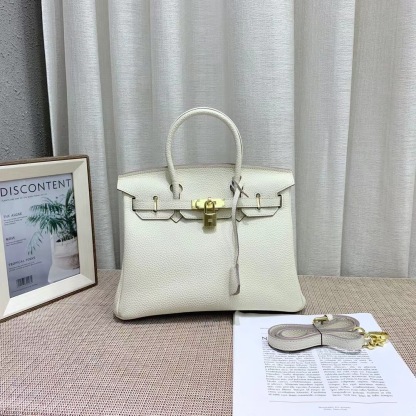 Herthtmes Togo Birkin 20/25/30/35 Bottle White Bag