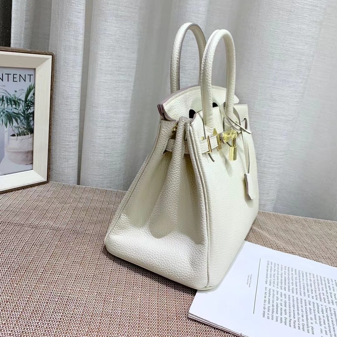 Herthtmes Togo Birkin 20/25/30/35 Bottle White Bag
