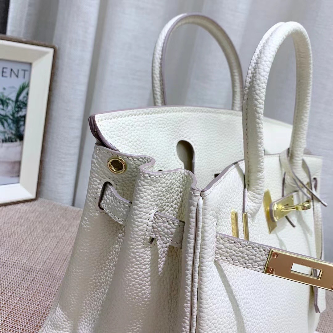 Herthtmes Togo Birkin 20/25/30/35 Bottle White Bag