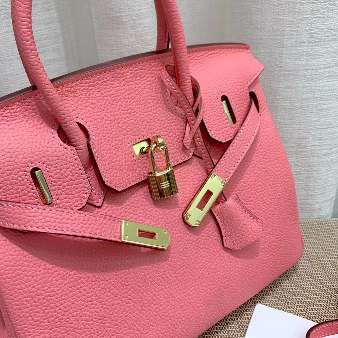 Herthtmes Togo Birkin 20/25/30/35 Bottle Pink Bag