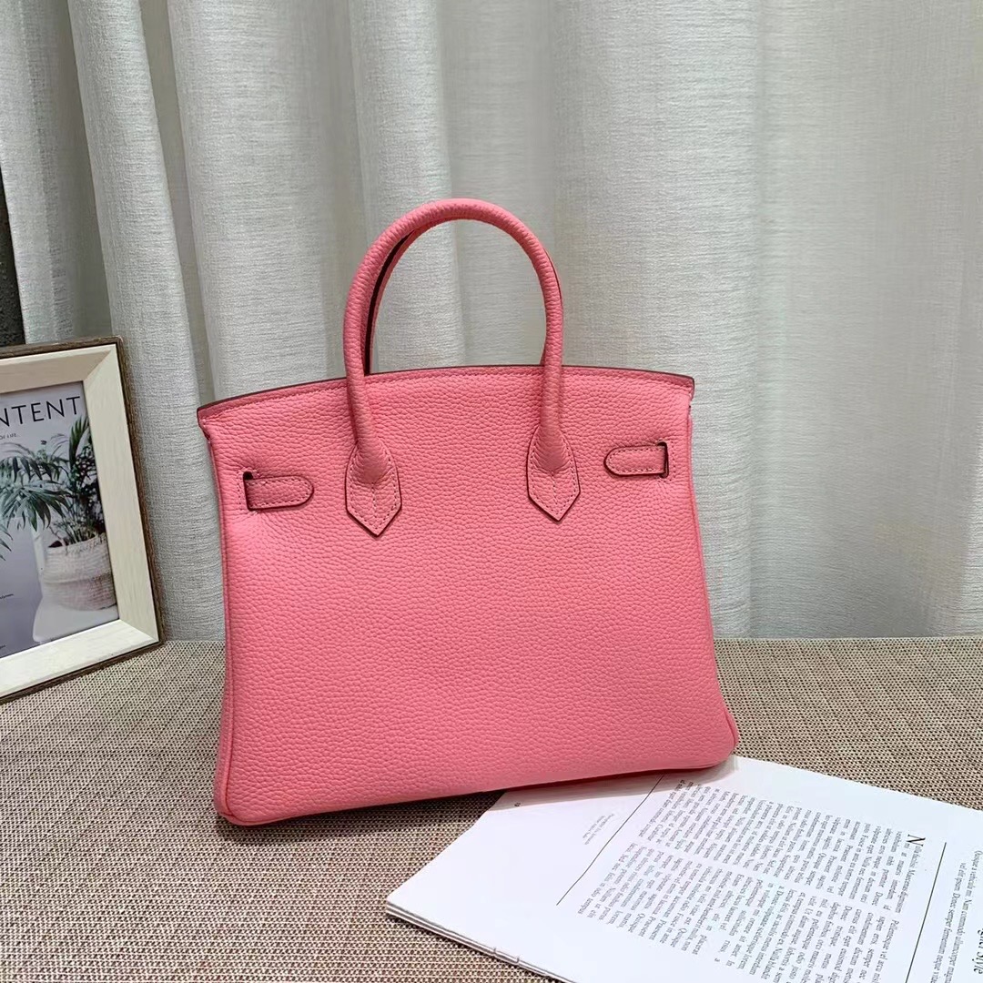 Herthtmes Togo Birkin 20/25/30/35 Bottle Pink Bag