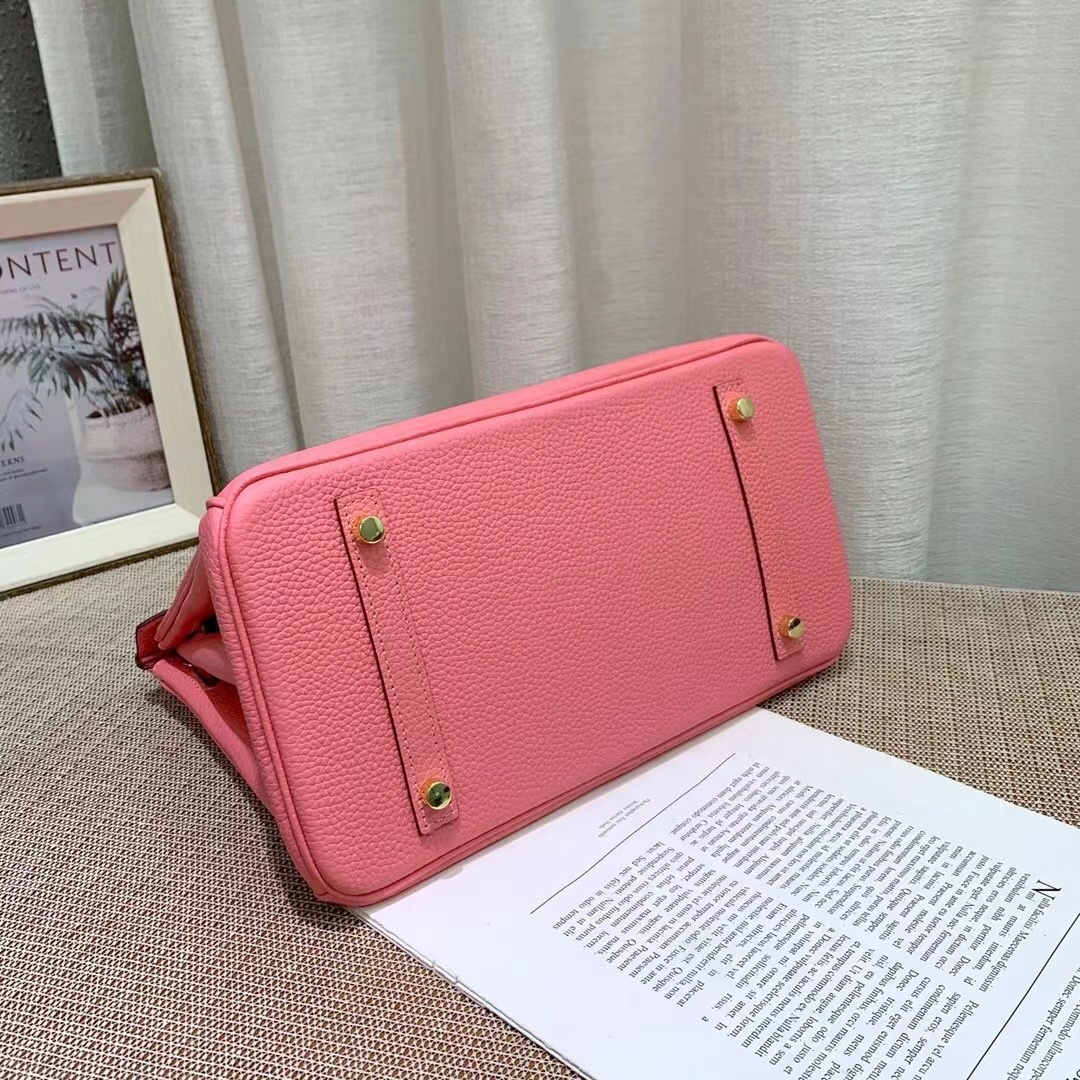 Herthtmes Togo Birkin 20/25/30/35 Bottle Pink Bag
