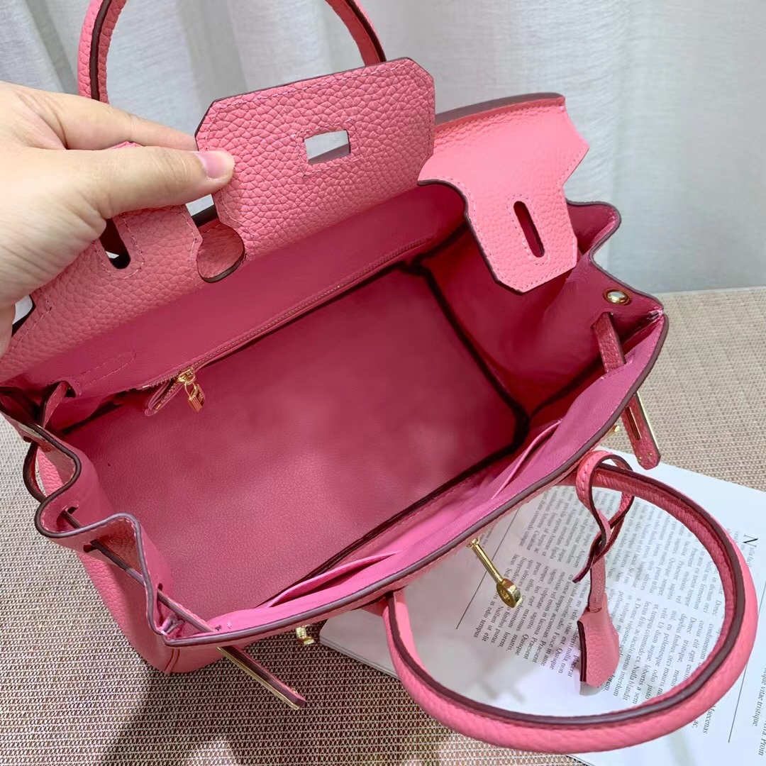 Herthtmes Togo Birkin 20/25/30/35 Bottle Pink Bag
