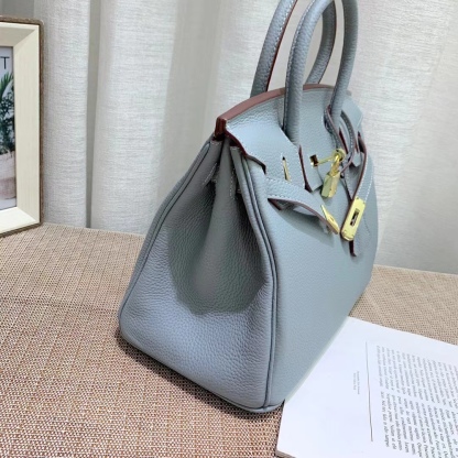 Herthtmes Togo Birkin 20/25/30/35 Bottle Gray Blue Bag
