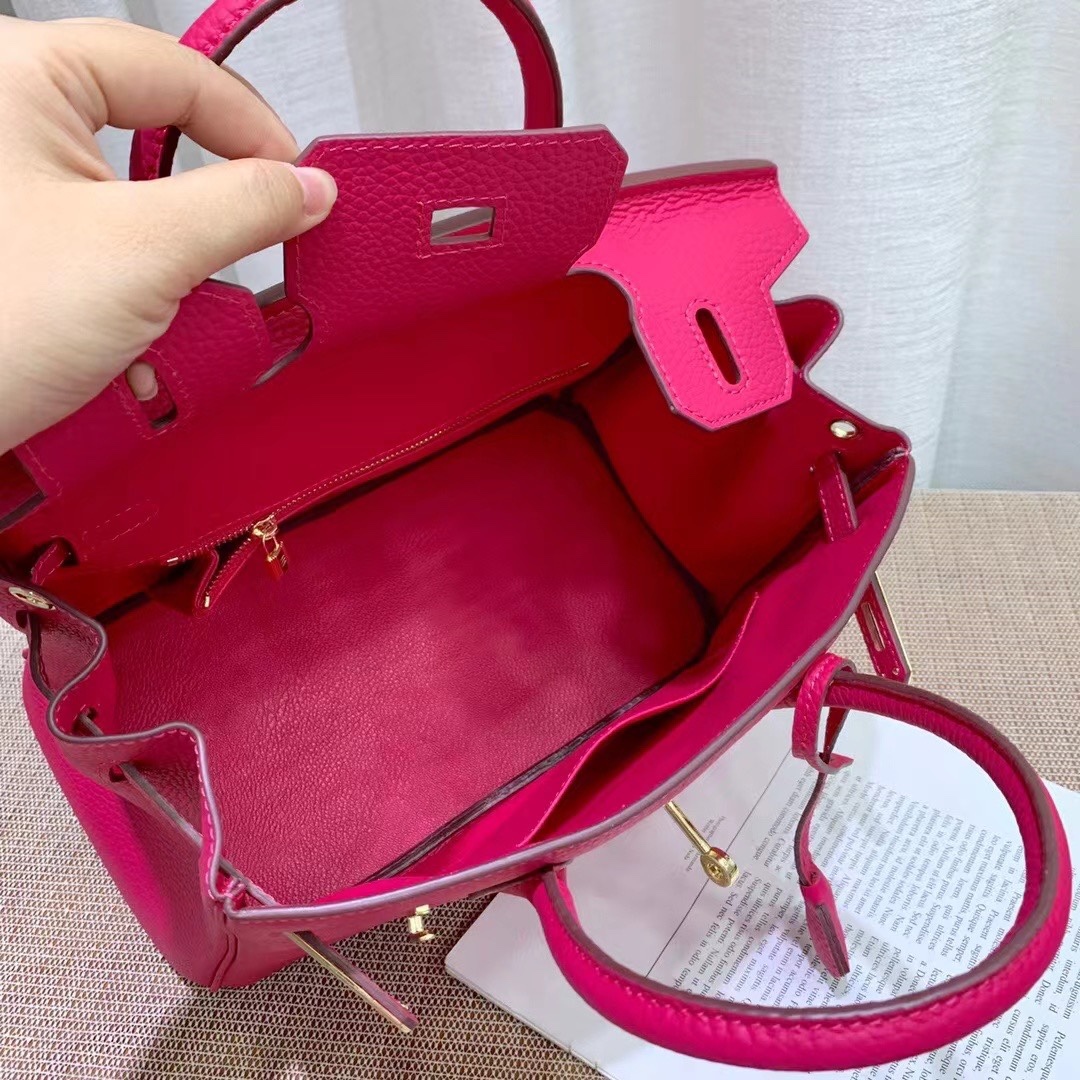 Herthtmes Togo Birkin 20/25/30/35 Bottle Red Bag