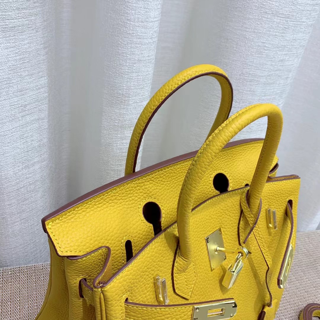 Herthtmes Togo Birkin 20/25/30/35 Bottle Yellow Bag