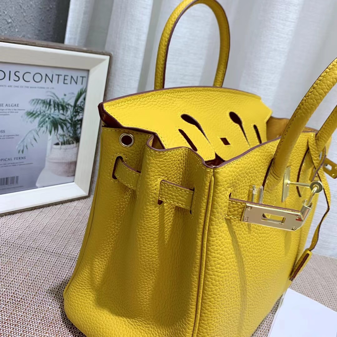 Herthtmes Togo Birkin 20/25/30/35 Bottle Yellow Bag