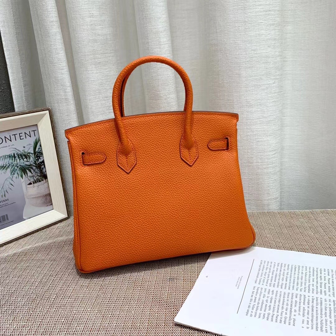 Herthtmes Togo Birkin 20/25/30/35 Bottle Orange Bag