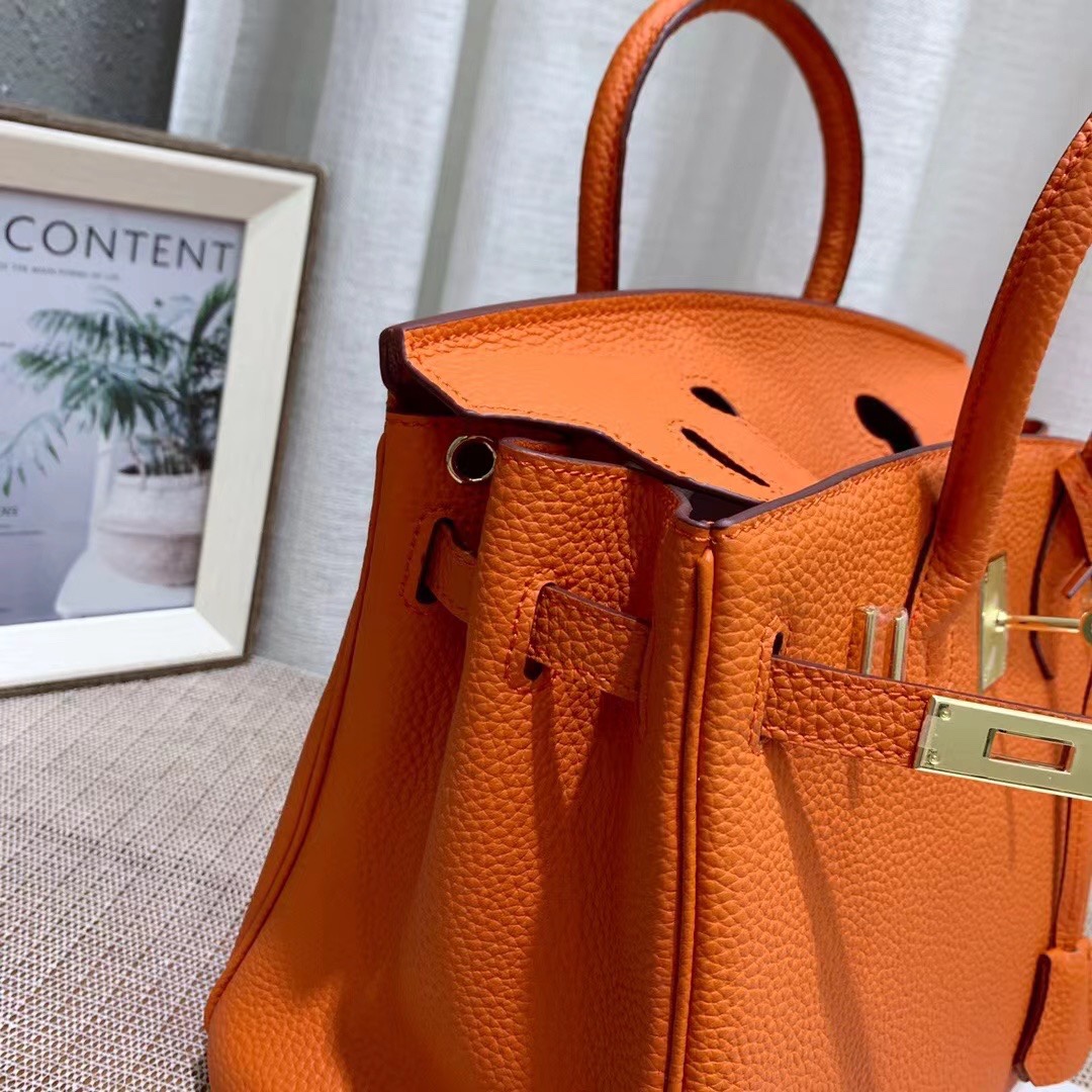 Herthtmes Togo Birkin 20/25/30/35 Bottle Orange Bag
