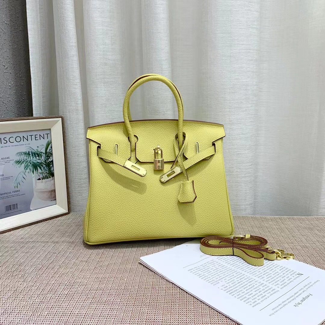 Herthtmes Togo Birkin 20/25/30 Bottle Yellow Bag