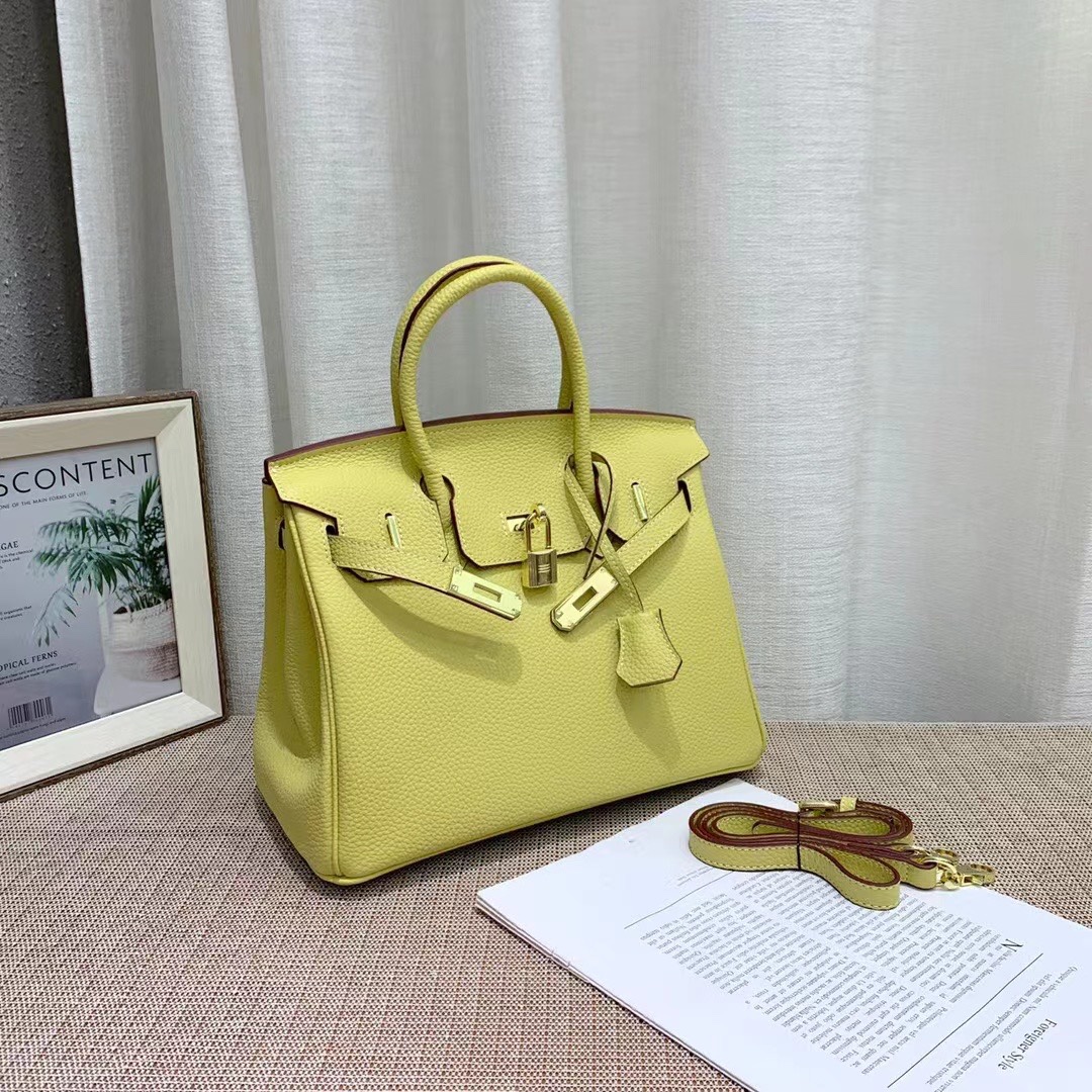 Herthtmes Togo Birkin 20/25/30 Bottle Yellow Bag