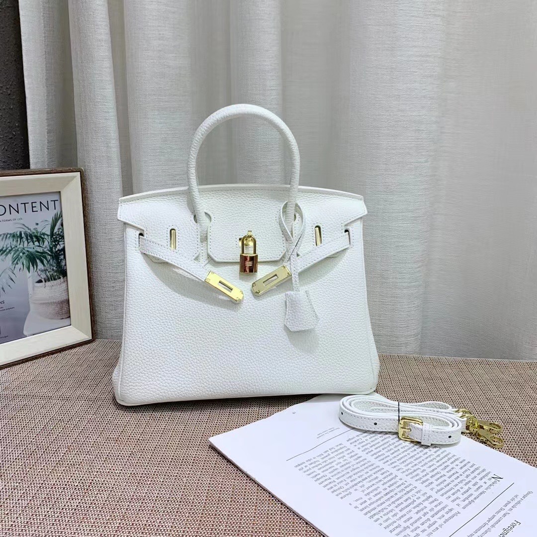 Herthtmes Togo Birkin 20/25/30/35 Bottle White Bag