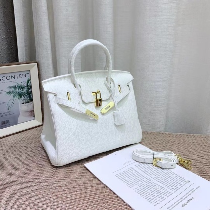 Herthtmes Togo Birkin 20/25/30/35 Bottle White Bag
