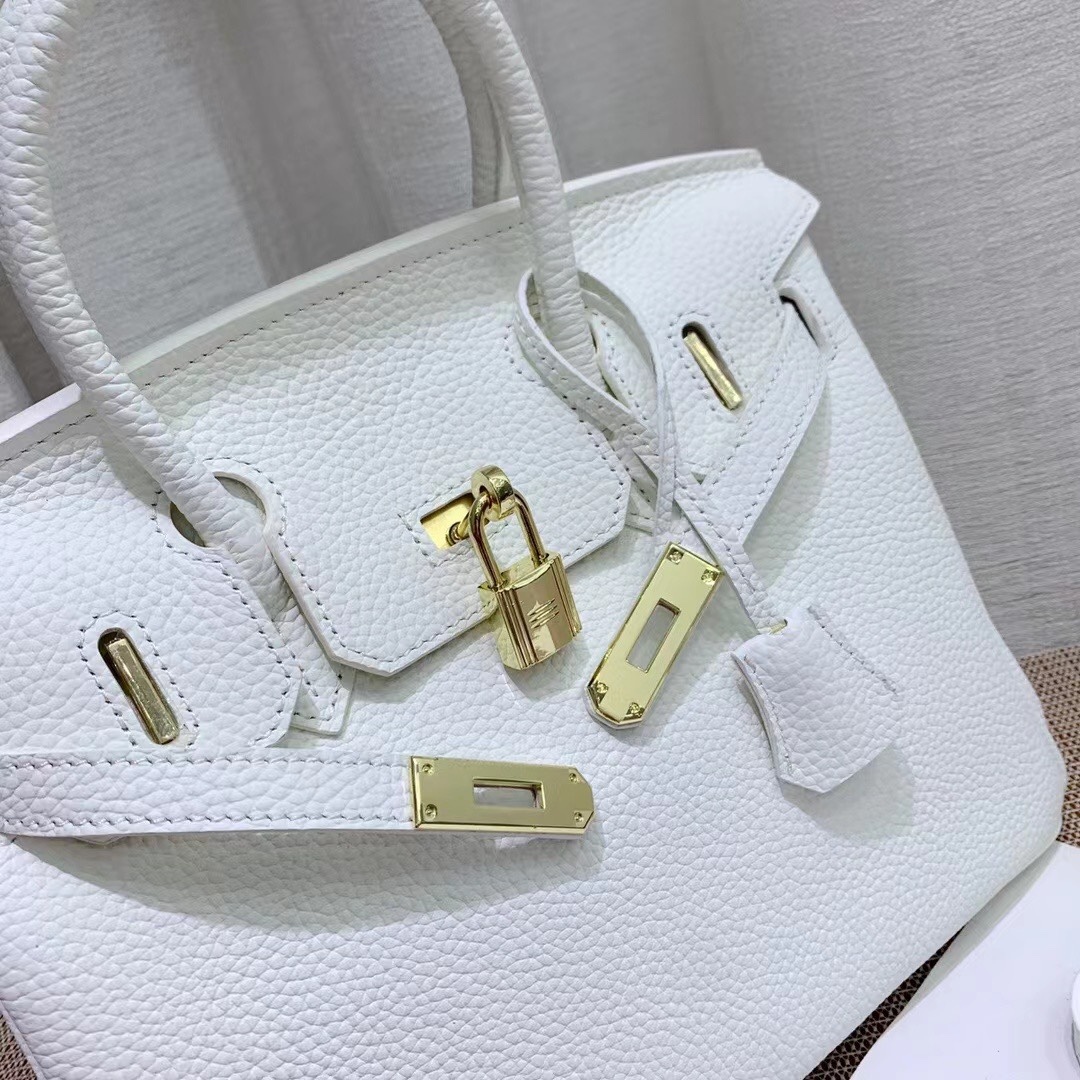 Herthtmes Togo Birkin 20/25/30/35 Bottle White Bag