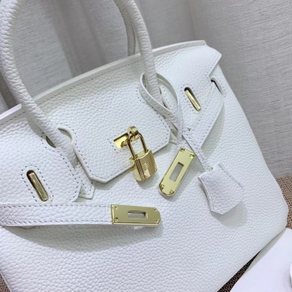 Herthtmes Togo Birkin 20/25/30/35 Bottle White Bag