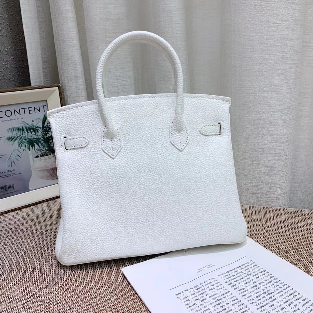 Herthtmes Togo Birkin 20/25/30/35 Bottle White Bag