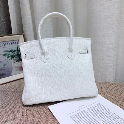 Herthtmes Togo Birkin 20/25/30/35 Bottle White Bag