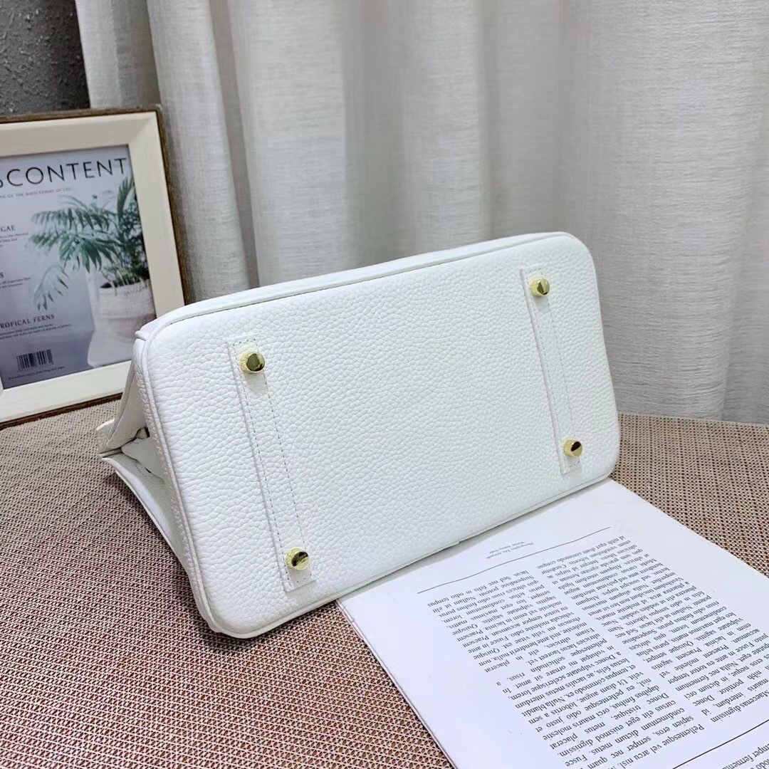 Herthtmes Togo Birkin 20/25/30/35 Bottle White Bag