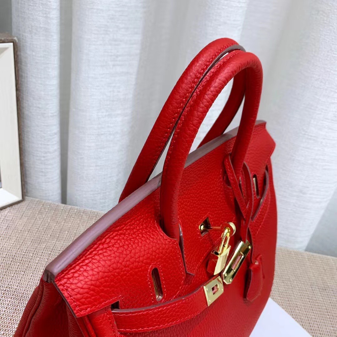 Herthtmes Togo Birkin 20/25/30/35 Bottle Red Bag