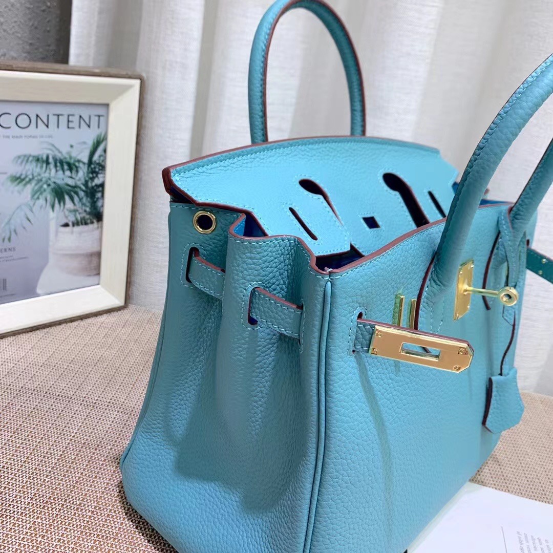 Herthtmes Togo Birkin 20/25/30/35 Bottle Blue Bag