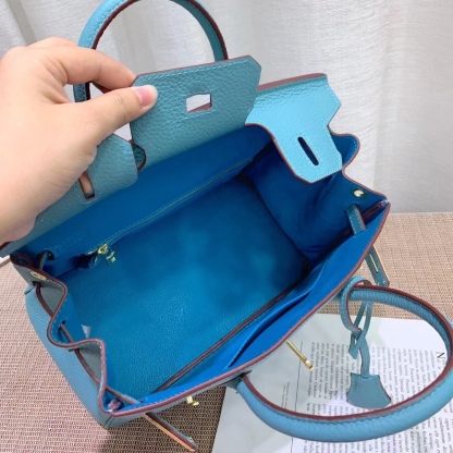 Herthtmes Togo Birkin 20/25/30/35 Bottle Blue Bag