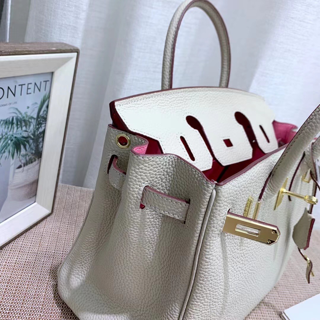 Herthtmes Togo Birkin 20/25/30/35 Bottle Grey Bag